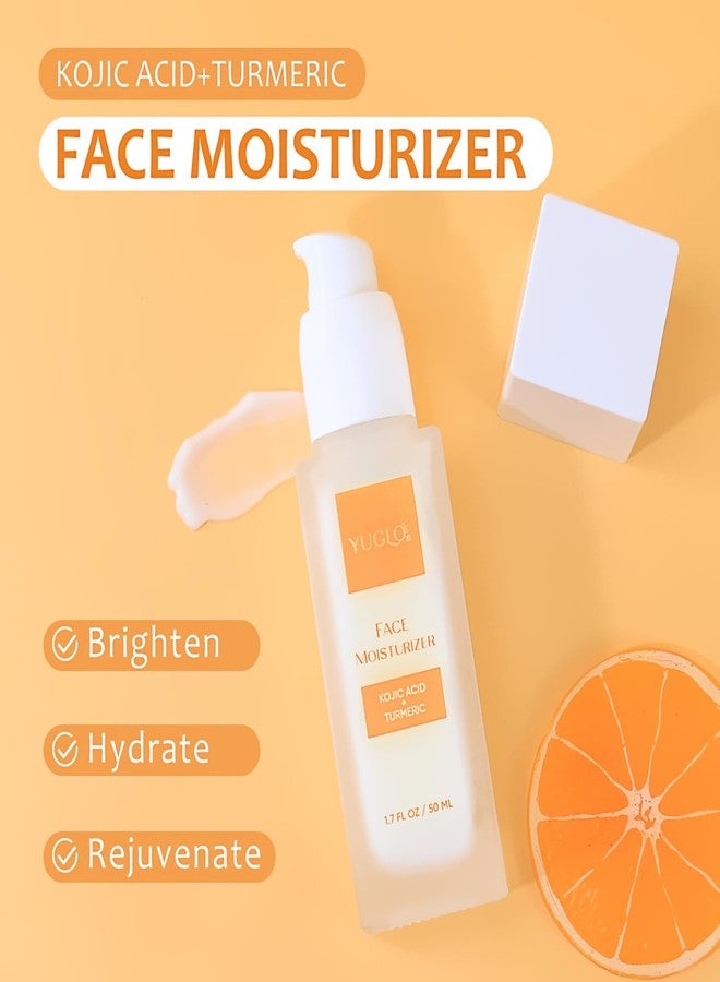 YuGlo Kojic Acid Face Moisturizer | Infused with Turmeric, Coconut Oil & Shea Butter | Hydrating & Rejuvenating Face Cream For All Skin Types | Day & Night - Image 2